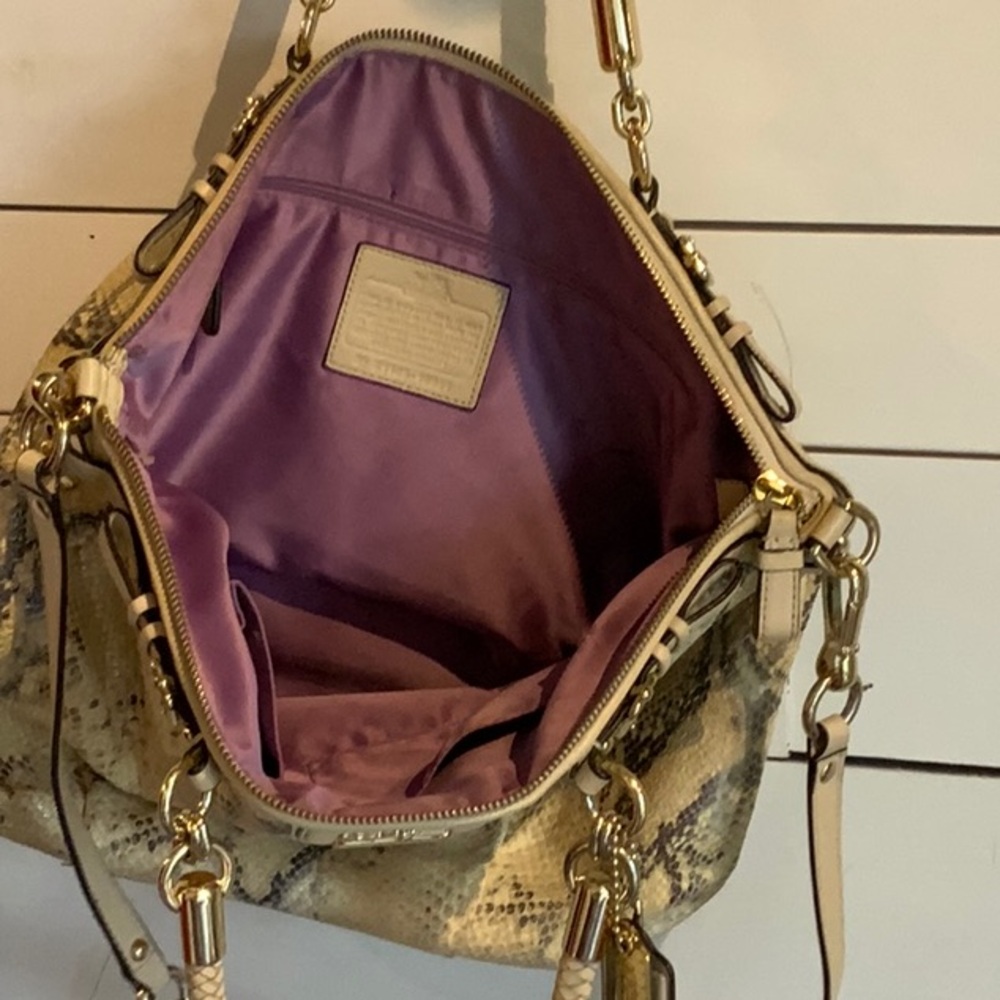 COACH Madison Lindsey python satchel - Picture 11 of 16